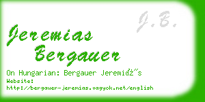 jeremias bergauer business card